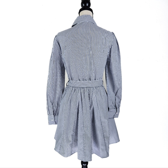 🦋LAST🦋 NWT Steve Madden Godet Striped Shirtdress, Marine - Picture 5 of 8